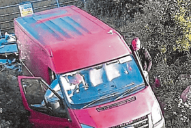 A still image from the CCTV footage which was played in court