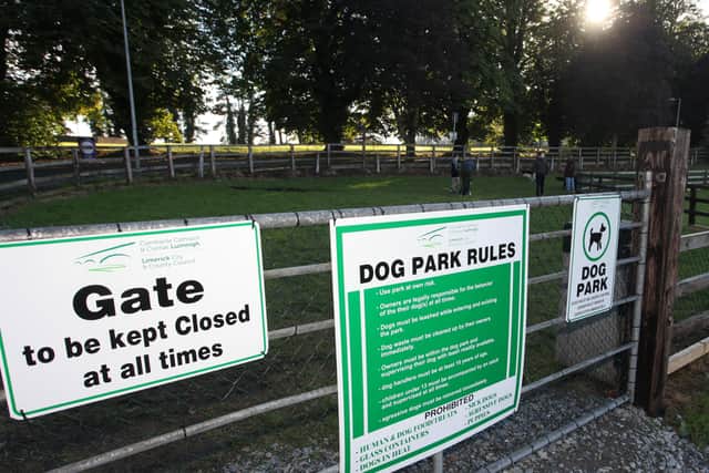 Signage at the entrance to the park also indicate that dogs in heat are strictly prohibited, as a “family friendly” only policy is in place.
