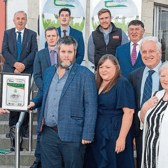 Minister for Agriculture Charlie McConalogue with disadvantaged land winners in the Grassland Farmer of the Year awards, Sean and Kate Barry, Pallasgreen and his parents Pat and Kate,