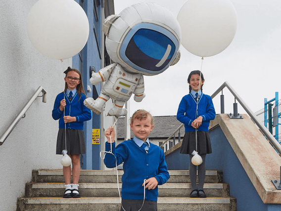 Pupils from Scoil Mhuire Oranmore who are taking part in NUI Galway led Space Ship Earth mission | PICTURE:NUI Galway.