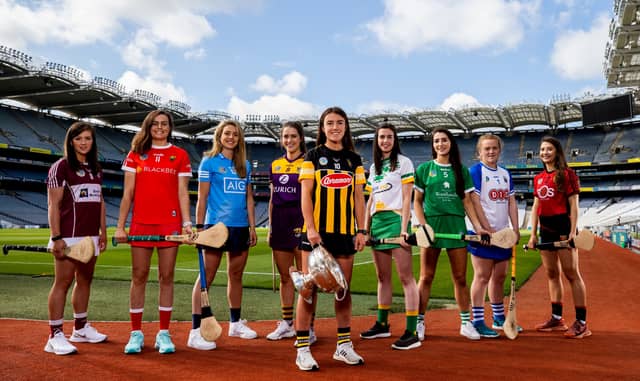 Limerick's Mairead Ryan was among those in attendance today for the launch Of The 2021 All-Ireland Camogie Championships. PIC: INPHO/James Crombie