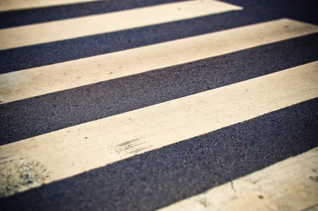 The accident happened near a pedestrian crossing