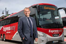 Bus Éireann CEO Stephen Kent with one of the new coaches | PICTURE: Naoise Culhane