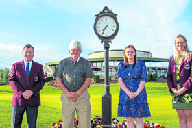 Ballyneety Golf Club Captain Charlie O’Neill and Lady Captain Olivia Hayes with Captain's Prize winners, Michael John Cosgrave and Marie O’Brien Pic: Kieran Ryan-Benson