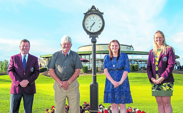 Ballyneety Golf Club Captain Charlie O’Neill and Lady Captain Olivia Hayes with Captain's Prize winners, Michael John Cosgrave and Marie O’Brien Pic: Kieran Ryan-Benson
