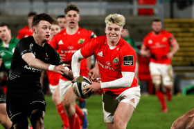 Alan Flannery of Munster A in action against Ulster A in their interprovincial clash