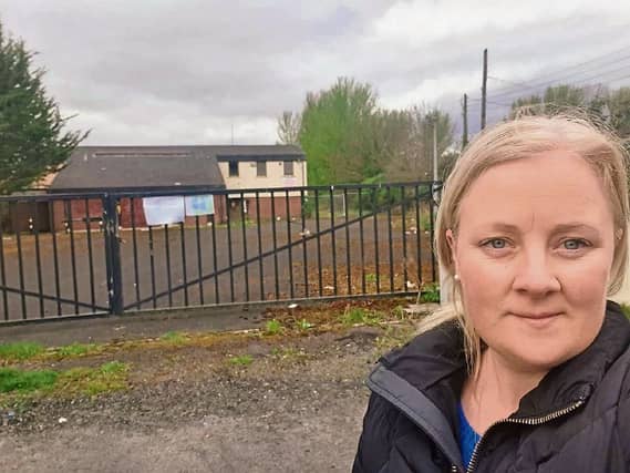 Cllr Sarah Kiely at the old Guinness site