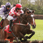Oola jockey Cathal Landers and Jiving Jerry win for trainer Jimmy Barcoe at Punchestown on Thursday last Picture: Patrick McCann/Racing Post
