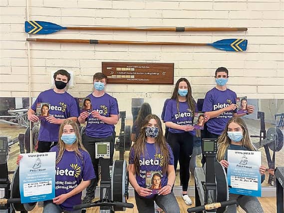 Members of St Michael's Rowing Club are raising money for Pieta
