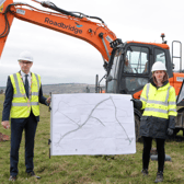 Mayor Michael Collins pictured with Emily Alfred, MRG/ROD, Consulting Engineers | PICTURE: Liam Burke/Press 22
