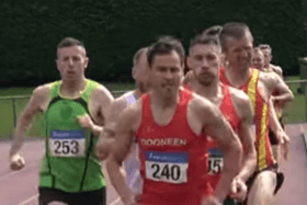 Dooneen ACs Shane O'Sullivan takes the field along on the track