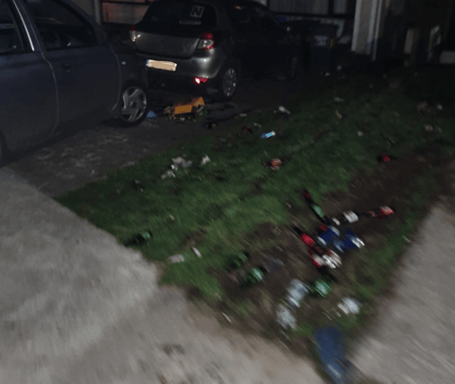 The aftermath of the street party | PICTURE: Twitter/@GardaInfo
