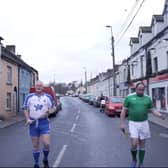 Mikey Mackessy and Padraig Broderick took part in the puc around