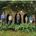 Dominic West, wife Catherine FitzGerald and family in their festive snap from Glin Castle