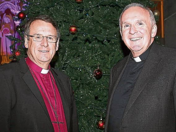 Bishop Kenneth Kearon and Bishop Brendan Leahy pictured together last Christmas