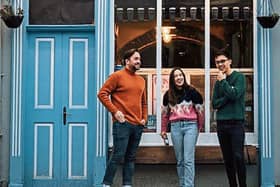 Diarmaid Keane, Aine Leech and Lyman Power outside their new home - Daly’s Bar in Ennistymon