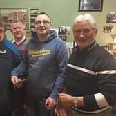 Sean O’Connor, Danny Deady, Mark Noonan and Noel Brosnan. Rockhill AFC & Bruree GAA committees kindly donated the proceeds of all lotto sales from a draw to support Mark