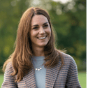 Kate Middleton pictured on Tuesday wearing the personalised gold three layered disc necklace, engraved with the initials of each of Kate and William’s children