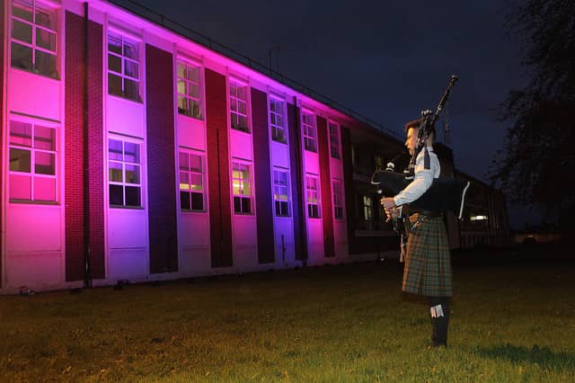 John Hunt Jnr from Newcastle West Pipe Band playing at last year’s ‘Wave of Light’ ceremony at University Maternity Hospital Limerick Picture: Dave Gaynor