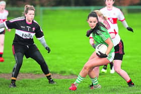 Amy Ryan in action for Limerick in their league tie with Derry this season