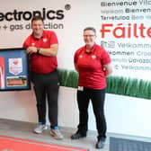 Mick Guinee CEO Ei Electronics, David Rooney Treaty United Senior Team Manager, Irene Hehir Treaty United U17 Manager