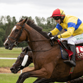 Oola jockey Cathal Landers, who won the Novice Chase at Galway on Friday night, pictured winning a maiden hurdle in Cork aboard Rip Rocks Paddy Ok in July 2019  Picture: Patrick McCann/Racing Post