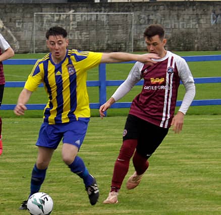 Action from Fairview Rangers thrilling FAI Junior Cup semi-final win over Athenry at the Fairgreen on Saturday evening