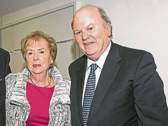 Ms Noonan is pictured above right with her brother, former Minister for Finance Michael Noonan who identified her body