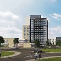 A drawing of the proposed development