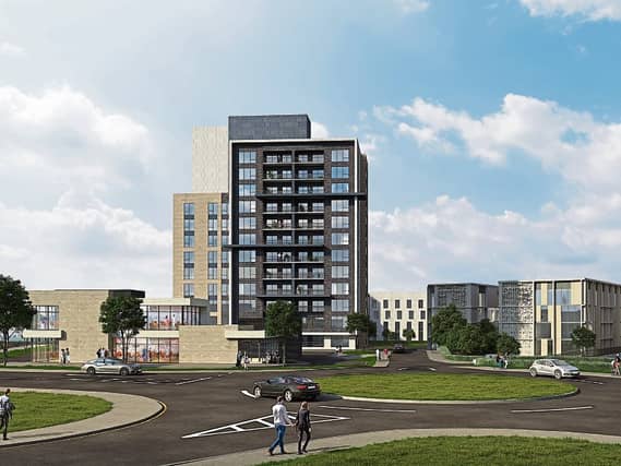 A drawing of the proposed development