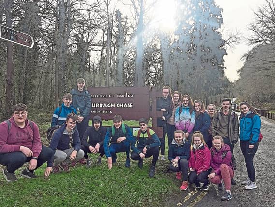 Check out gasice.ie for more details. Pictured are 5th year students from Colaiste Mhuire in Askeaton during their Silver and bronze 10km Gaisce Walk in Curraghchase last year