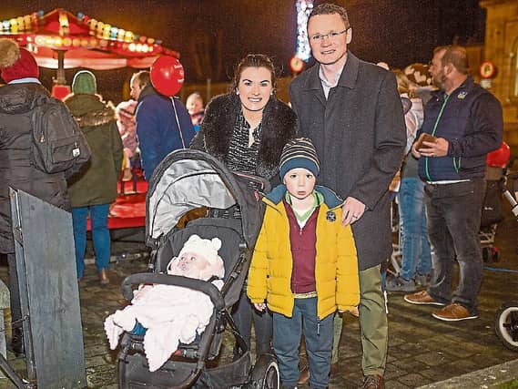 Three is family: Patrick, with wife Eileen and their children John, 5, and Mae, 1. The've been joined by a third baby girl Nel this week