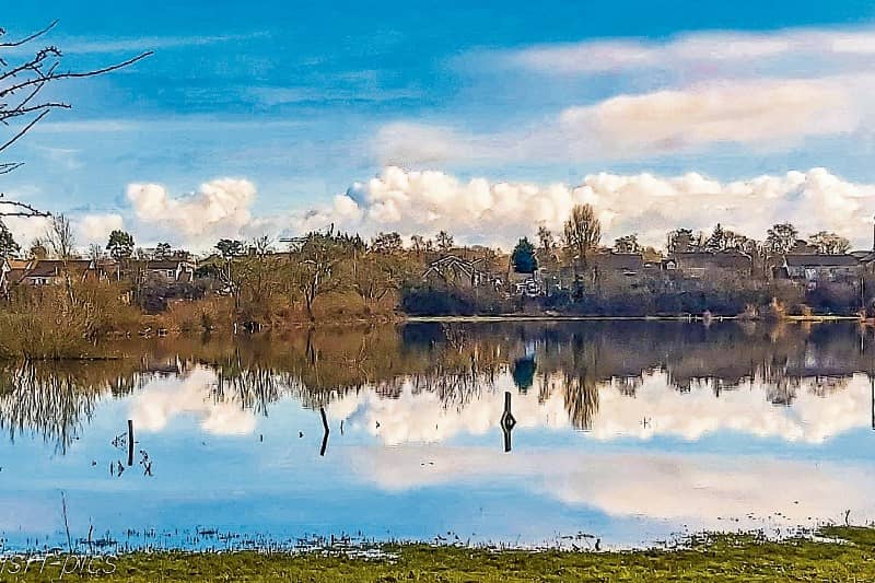 PICTURE THIS! Reflections on the fields by the river Groody taken on last Thursday morning by Denis Hickey