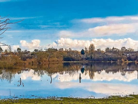 PICTURE THIS! Reflections on the fields by the river Groody taken on last Thursday morning by Denis Hickey