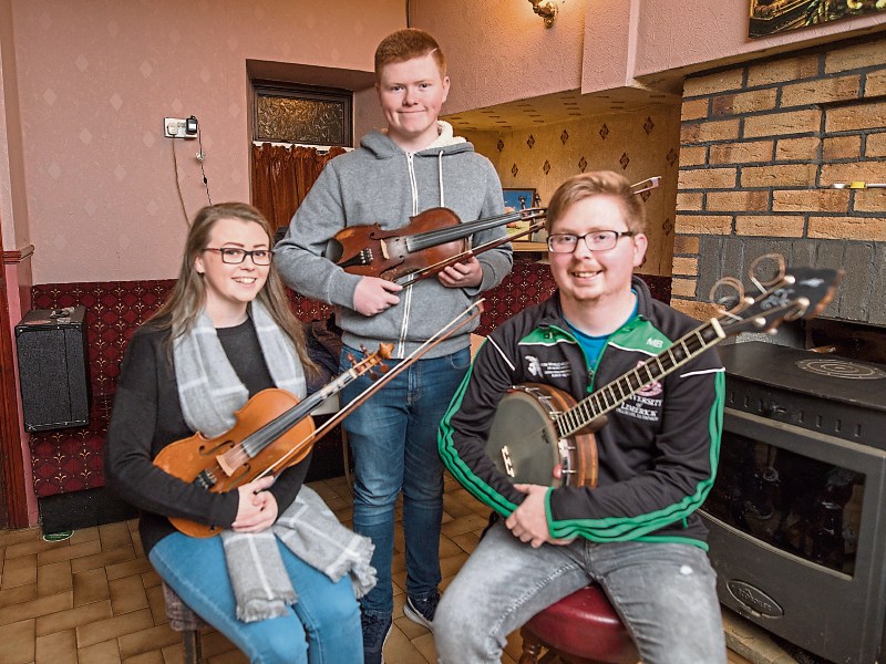 Eibhlín, Liam and Micheál Broderick were pictured at a fundraiser for the County Fleadh which takes place in  Athea ahead of the Munster Fleadh in NCW