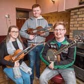 Eibhlín, Liam and Micheál Broderick were pictured at a fundraiser for the County Fleadh which takes place in  Athea ahead of the Munster Fleadh in NCW