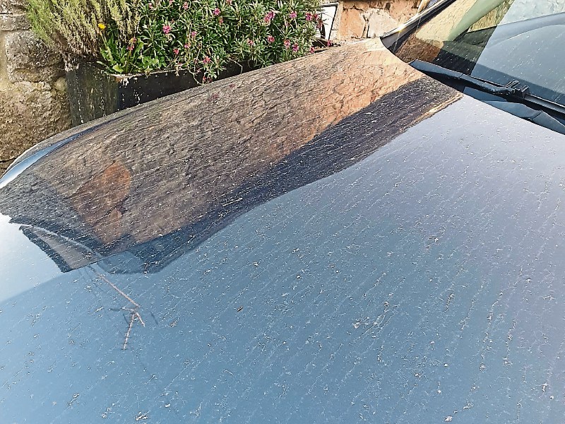 Cars across the county were dusted in deposits all the way from the North African desert