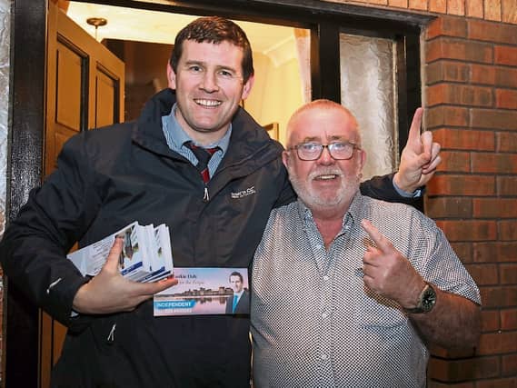 Sam Murphy meeting Cllr Frankie Daly on the campaign trail - Picture: Brendan Gleeson