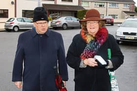 Senator Maria Byrne canvassing with former Finance Minister Michael Noonan