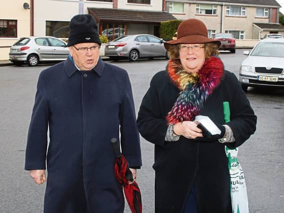 Senator Maria Byrne canvassing with former Finance Minister Michael Noonan