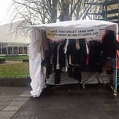 This is the fourth successive year of the sheltered coat rack at Arthur's Quay Park