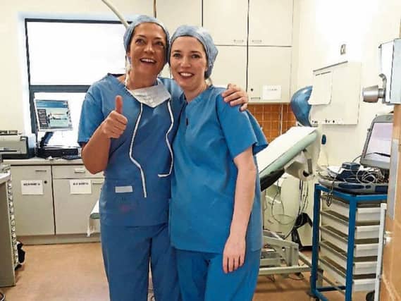 Nora and Sheila Ryan pictured after completion of their first implantation