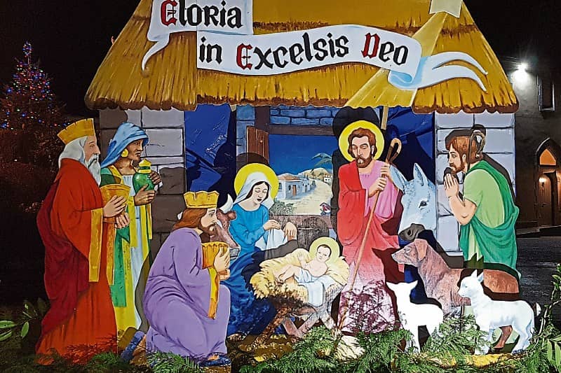 The new crib on the grounds of Doon church was sponsored by Bleisce, the parish journal committee. It was designed and crafted by artist James Holmes