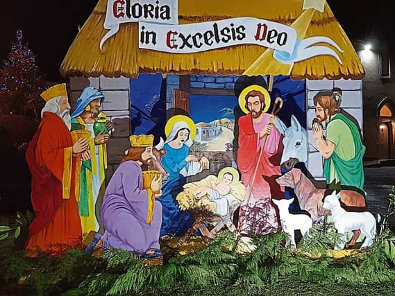 The new crib on the grounds of Doon church was sponsored by Bleisce, the parish journal committee. It was designed and crafted by artist James Holmes