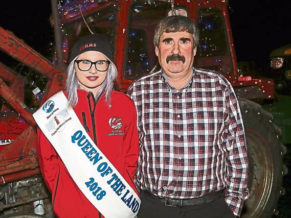 Louise Crowley and Pat Morrissey at last year's Night Time Tractor Run in Granagh