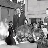 Gay Byrne opening the Trident Cash and Carry in Limerick in June 1972