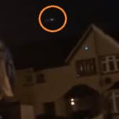 A still image of the meteorite from a video posted on Facebook