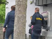 Gardai at the scene of the attempted hold