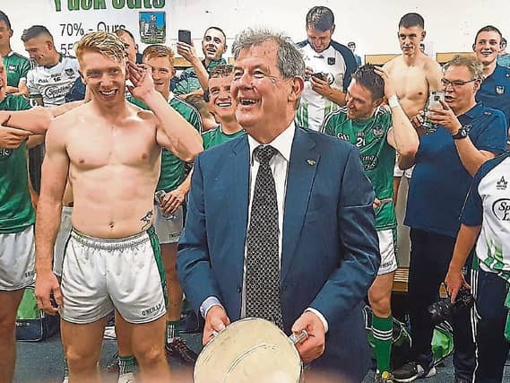 JP McManus with the Liam MacCarthy Cup in 2018