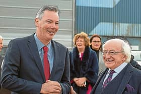 SFPC chief executive Pat Keating pictured with President Michael D Higgins
